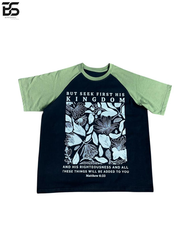 Raglan “Kingdom” Printed T-Shirt – Premium Graphic Design