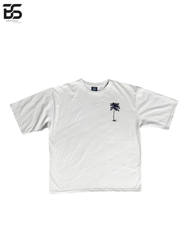 Minimal Palm Tree White T-Shirt – Classic Summer Style