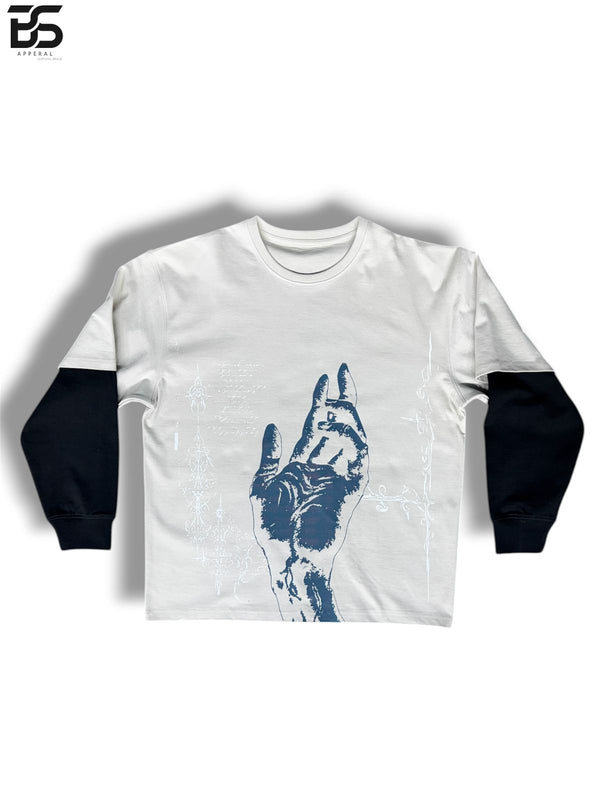 White Graphic Long Sleeve T-Shirt – Modern Street Style