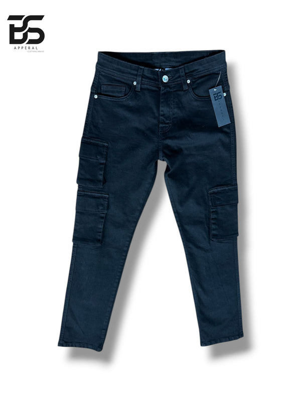 DENIM CARGO JEANS