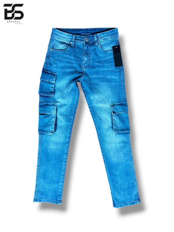 DENIM CARGO JEANS